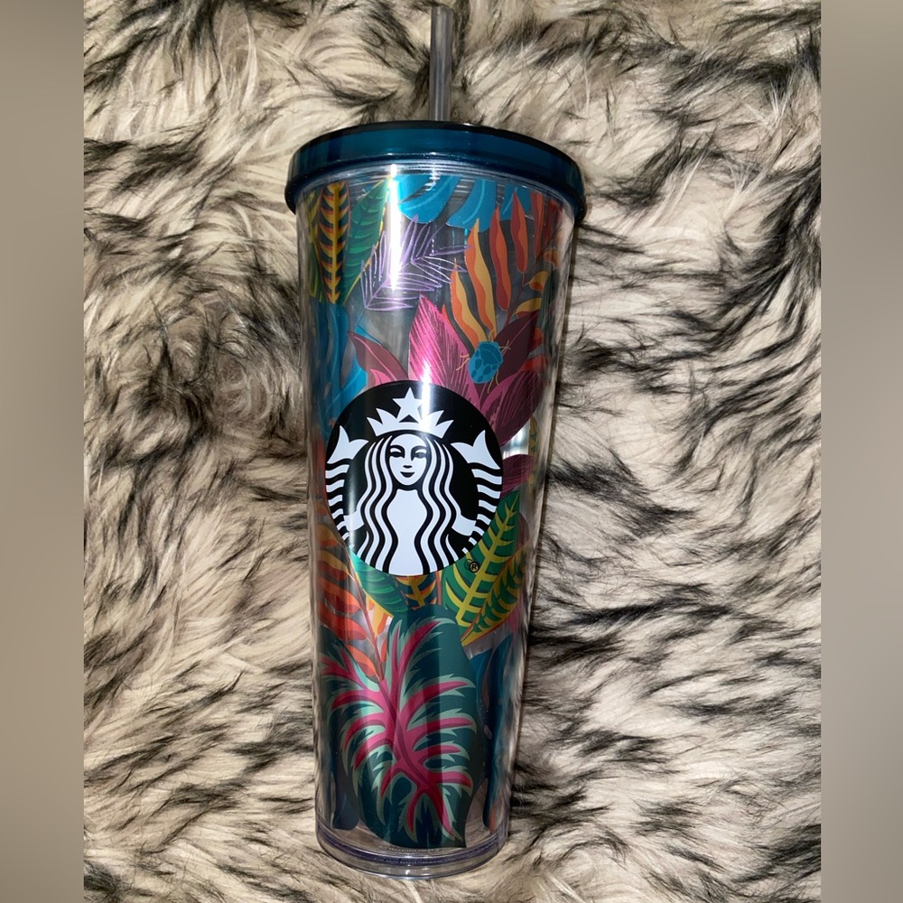 Starbucks Rare and HTF Metallic Leaf Cold Cup